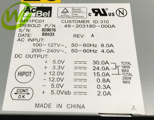自動支払機機械はDieboldの電源49203180000A 49-203180-000Aを分ける